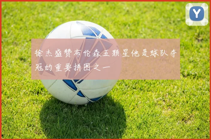 徐杰盛赞布伦森五颗星他是球队夺冠的重要拼图之一